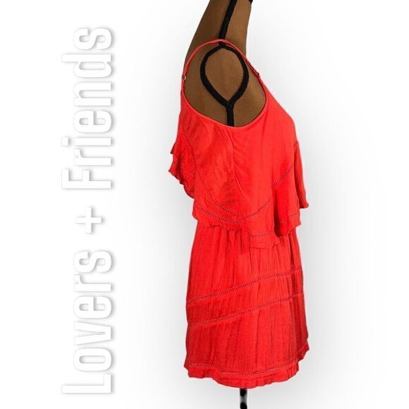 Lovers + Friends, Paradise Bay Dress in Coral Sleeveless Open Back Women’s Small - Picture 5 of 15